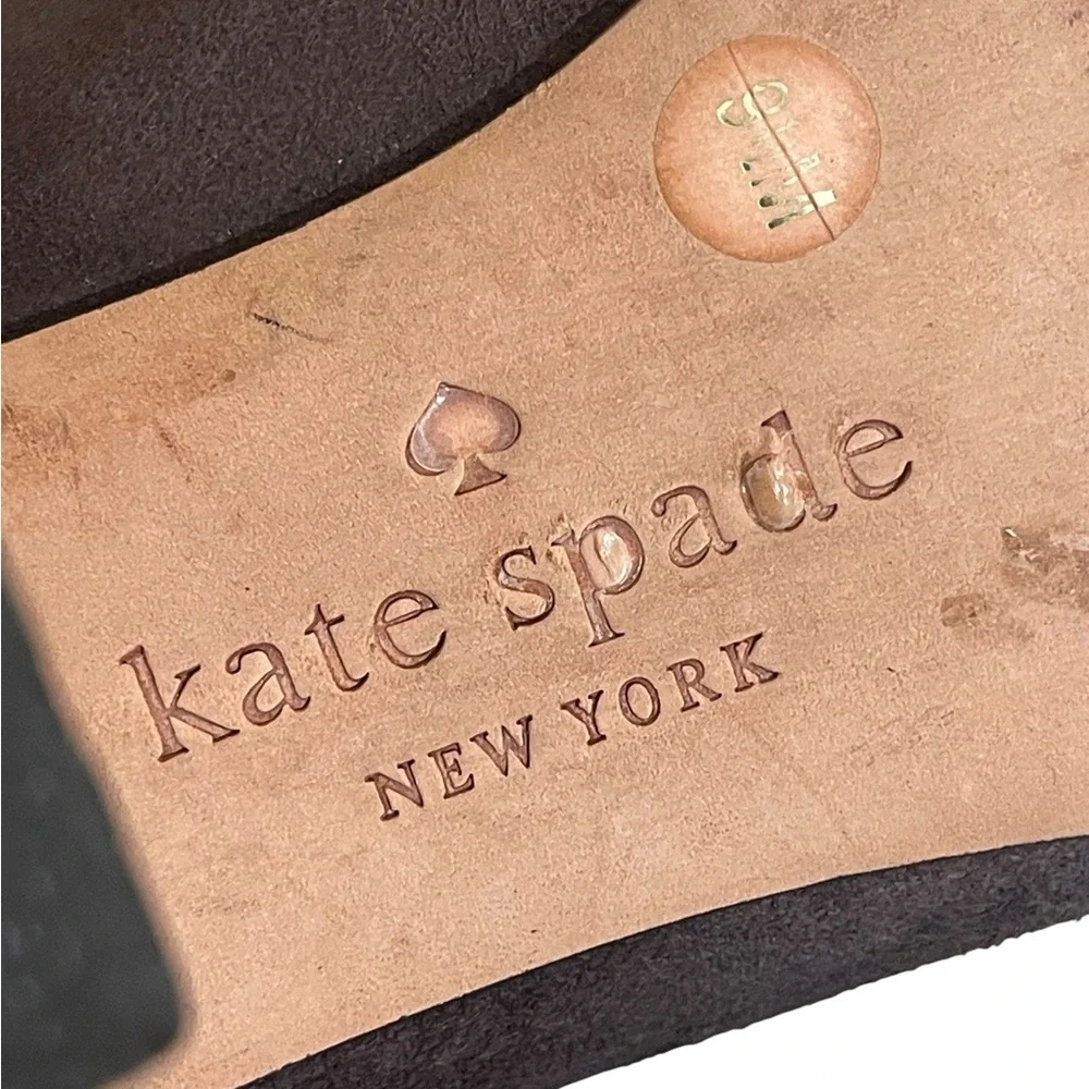 Kate Spade Chocolate Suede Heeled Booties size 9.5M